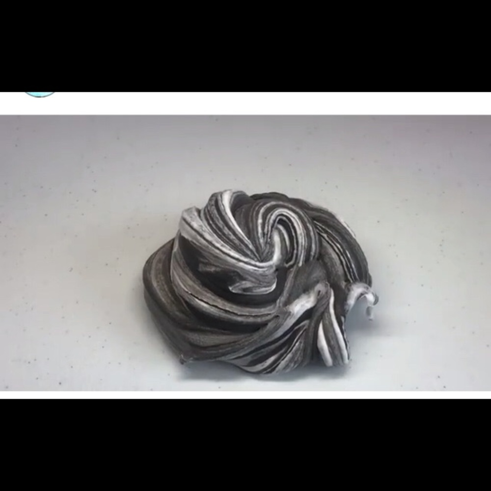 6oz Black and White Slime